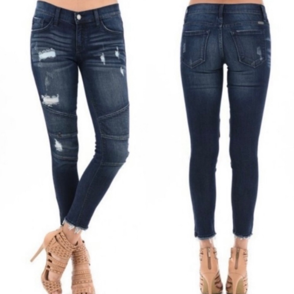 ⭐️KanCan Peyton Moto Mid-Rise Skinny Jeans